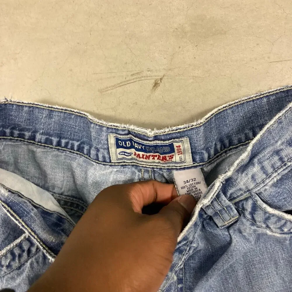 vintage Y2K old navy carpenter painter cargo jeans 34x32